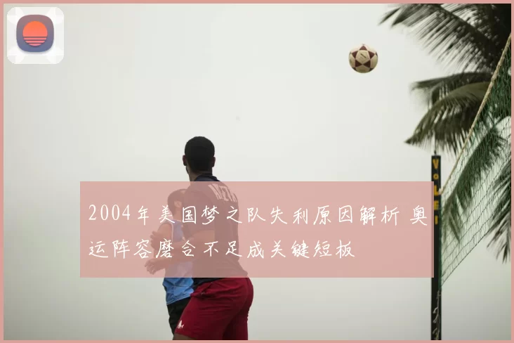 2004年美国梦之队失利原因解析 奥运阵容磨合不足成关键短板